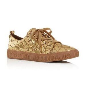 Opening Ceremony Metallic Embossed La Cienega Sneakers Gold EU39/US 9 *NIB*